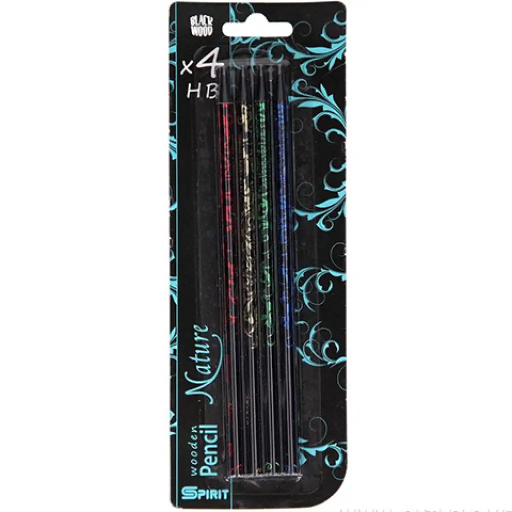 Spirit: Nature HB grafitceruza nonfiguratív levél mintázattal 4db-os szett kép 1