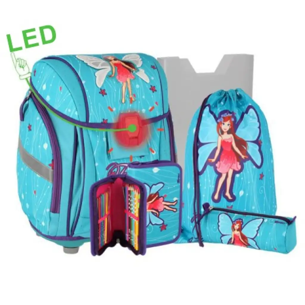 Spirit: Fairy 5db-os 3D ergonomikus LED-es iskolatáska szett kép 1