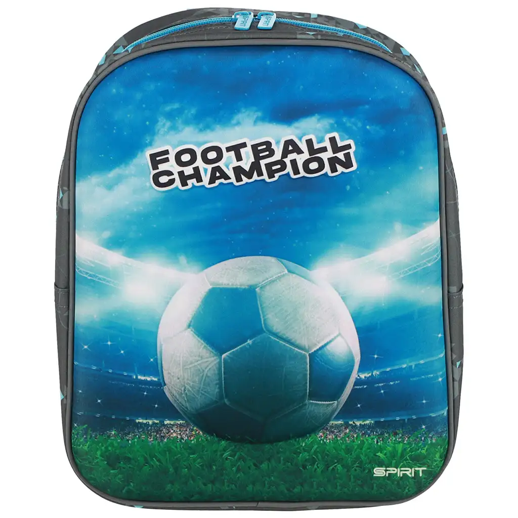 Spirit: Football Champion focis 3D mintás lekerekített ovis hátizsák 30x25x12cm kép 3