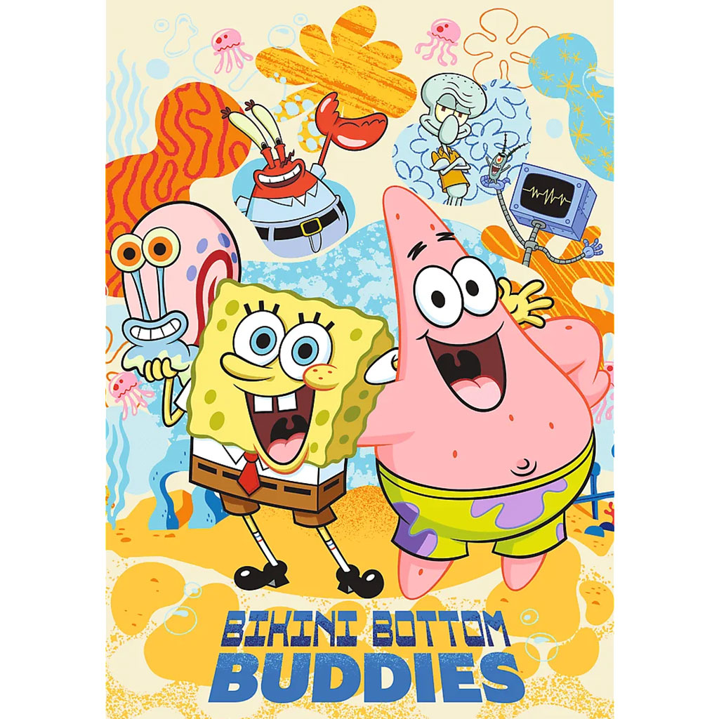 Spongyabob kockanadrág Bikinifenék legjobb barátai 1000db-os Prémium plus quality puzzle - Trefl kép 2