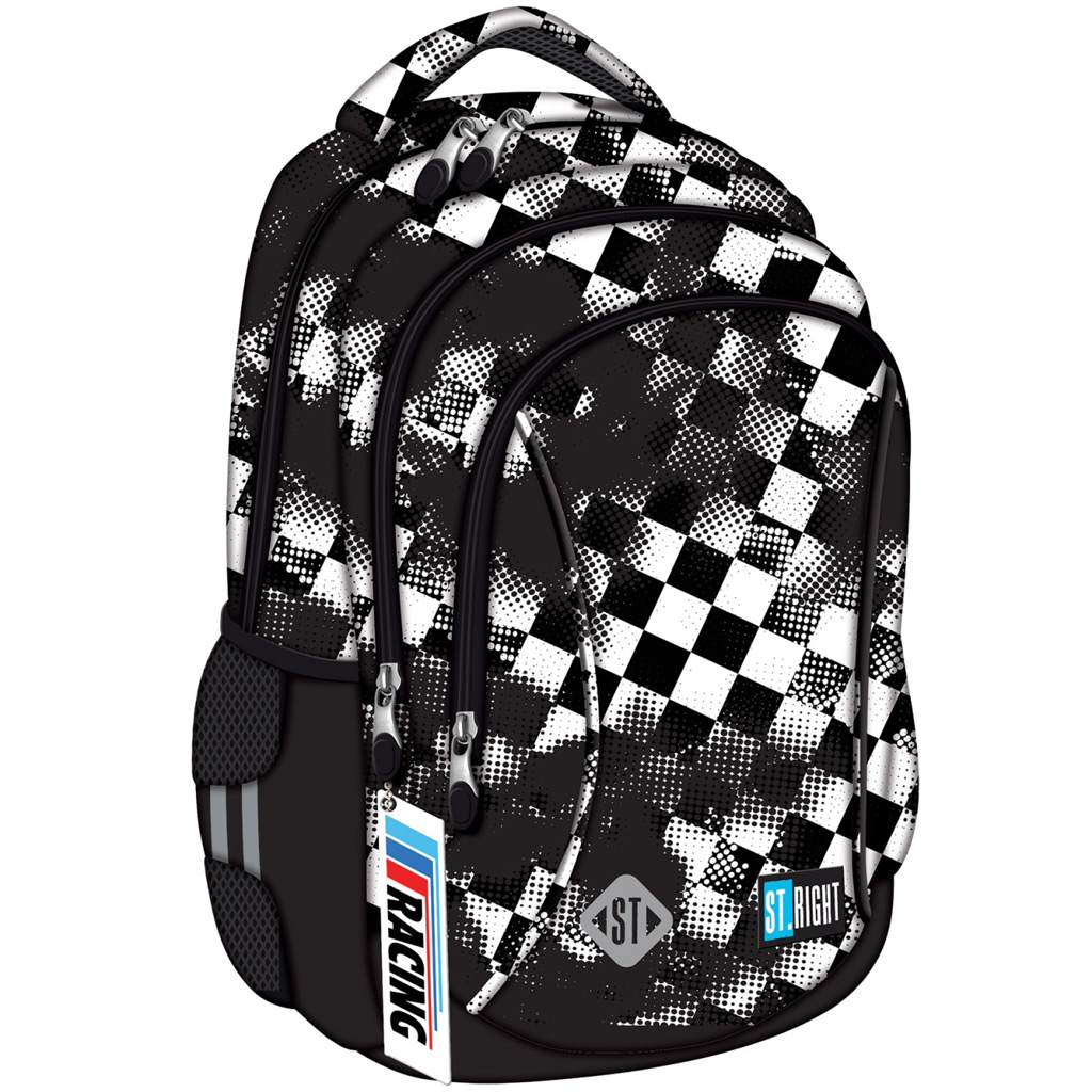 St.Right Race Check ergonomikus iskolatáska, hátizsák BP73 46x31x20cm kép 1