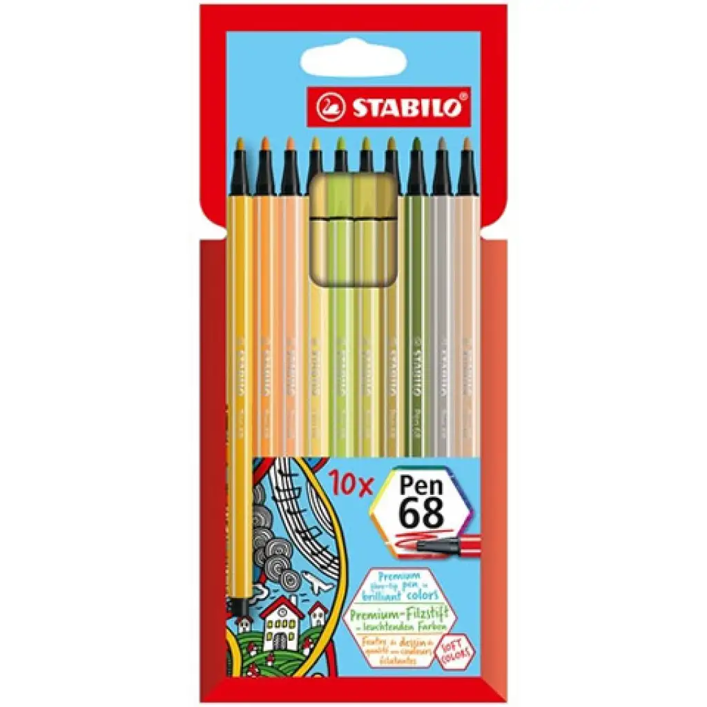 Stabilo: Pen 68 rostirón 10 db-os készlet kép 1