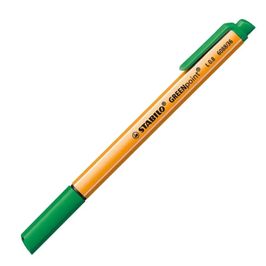 Stabilo: GREENpoint rostirón 0,8mm-es zöld színben kép 1