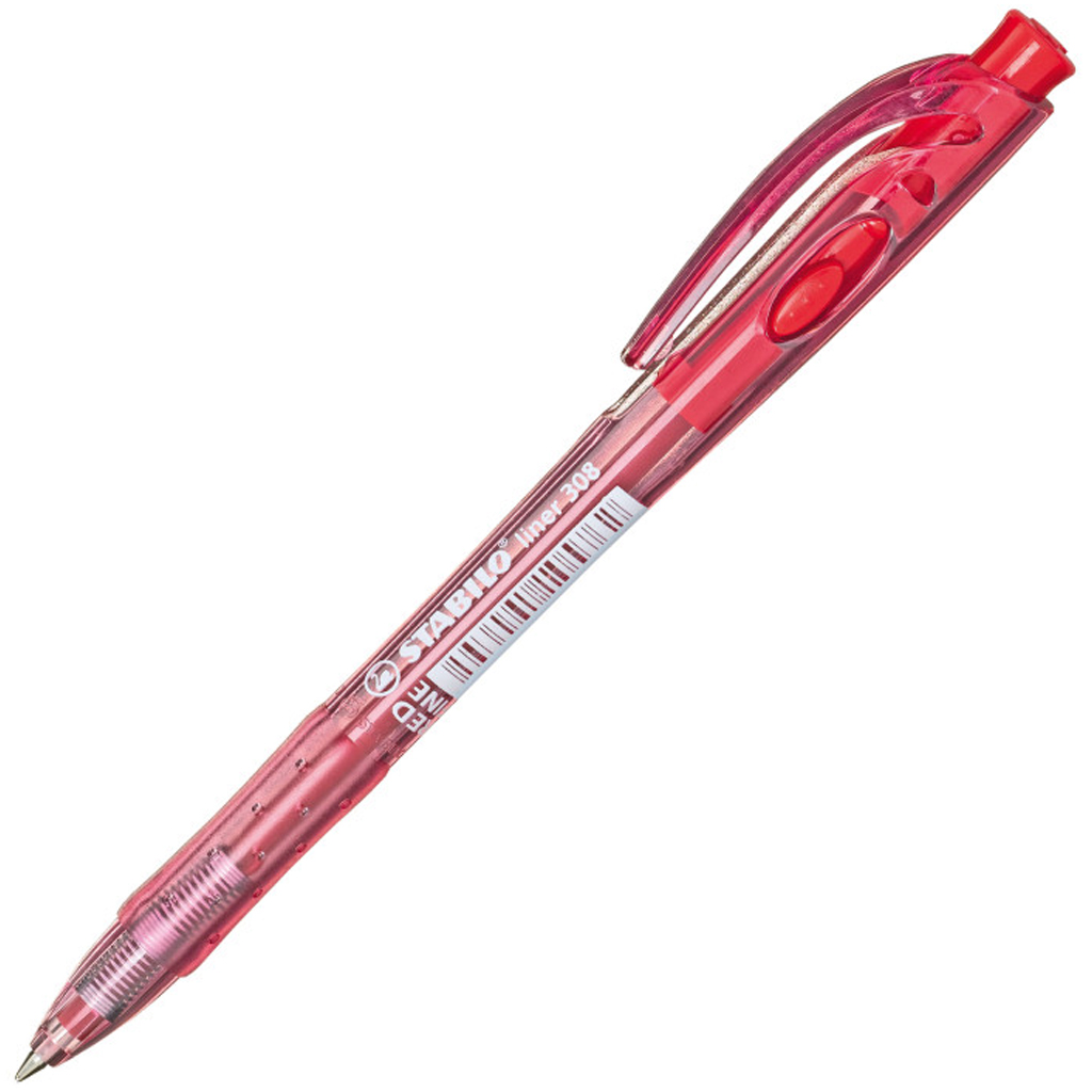 Stabilo: Liner 308 piros színű golyóstoll 0,7mm kép 1