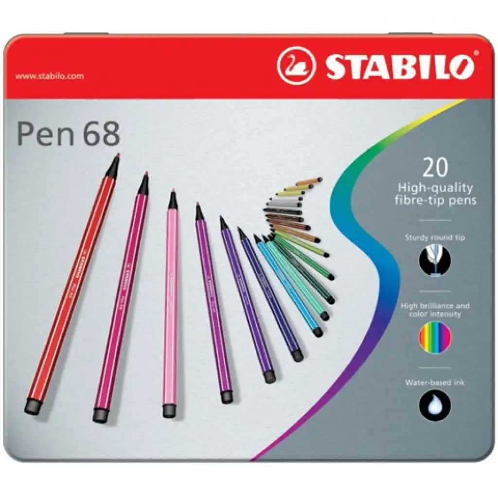 Stabilo: Pen 68 fém dobozos filctoll készlet 20db-os kép 1
