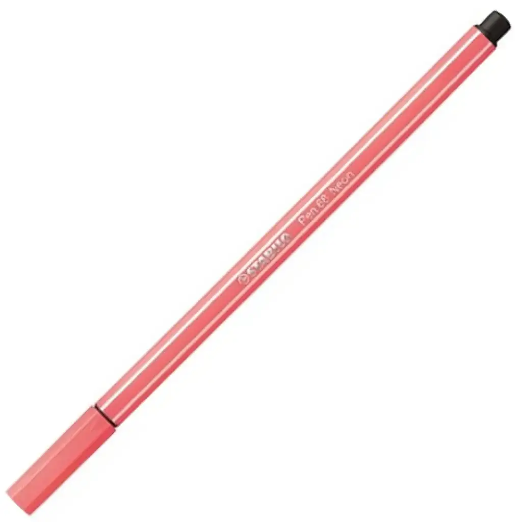 Stabilo: Pen 68 rostirón fluo piros színben 1mm-es kép 1