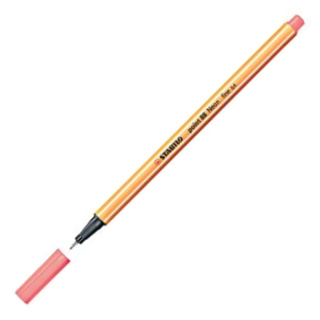 Stabilo: Point 88 tűfilc 0,4mm-es neon piros színben kép 2