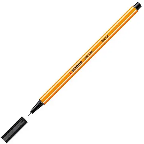 Stabilo: Point 88 tűfilc fekete színben 0,4mm kép 2