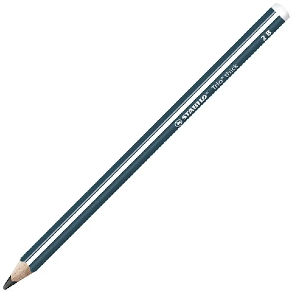 Stabilo: Trio Thick háromszögletű grafit ceruza olajzöld színben 2B kép 1