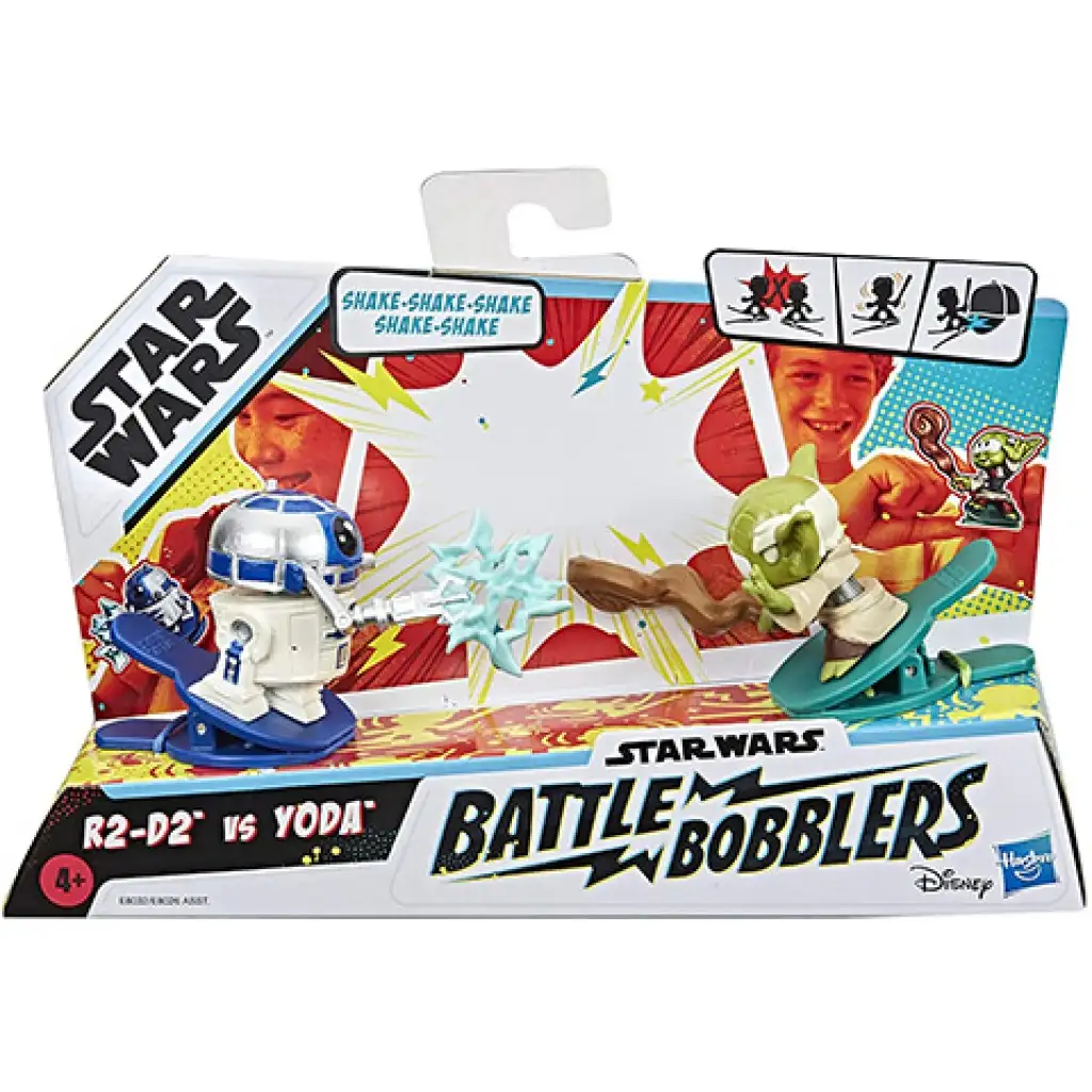 Star Wars Battle Bobblers R2-D2 vs Yoda csipeszes figura - Hasbro kép 1