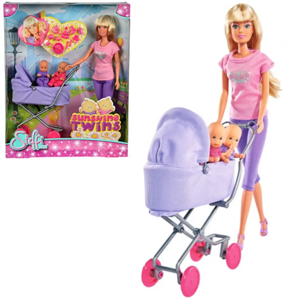 Steffi Love: Sunshine iker babakocsis baba 2 változatban - Simba Toys kép 1