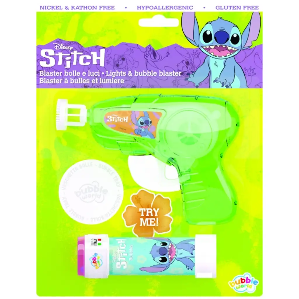 Stitch buborékfújó pisztoly szett fénnyel kép 1