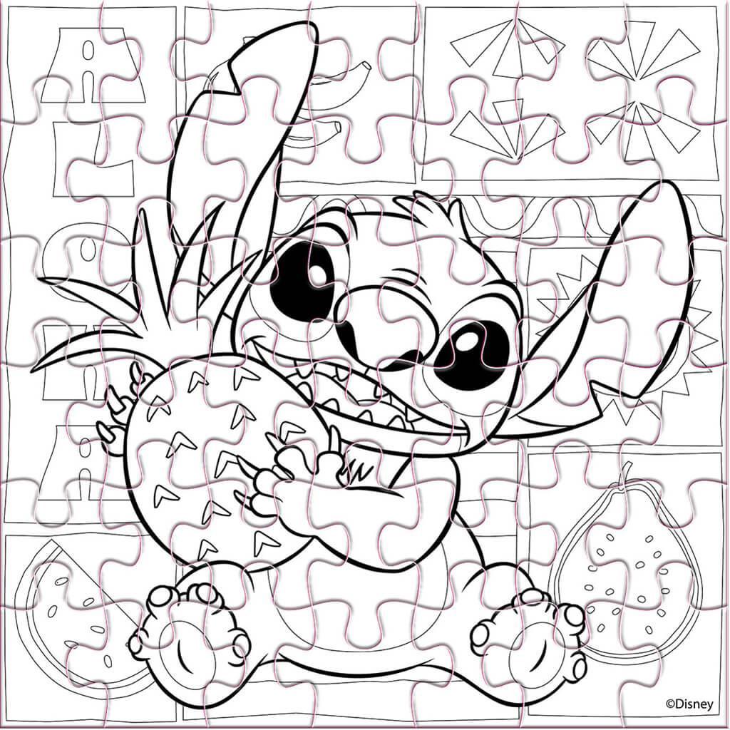 Luna: Stitch 42db-os színezhető puzzle kép 3