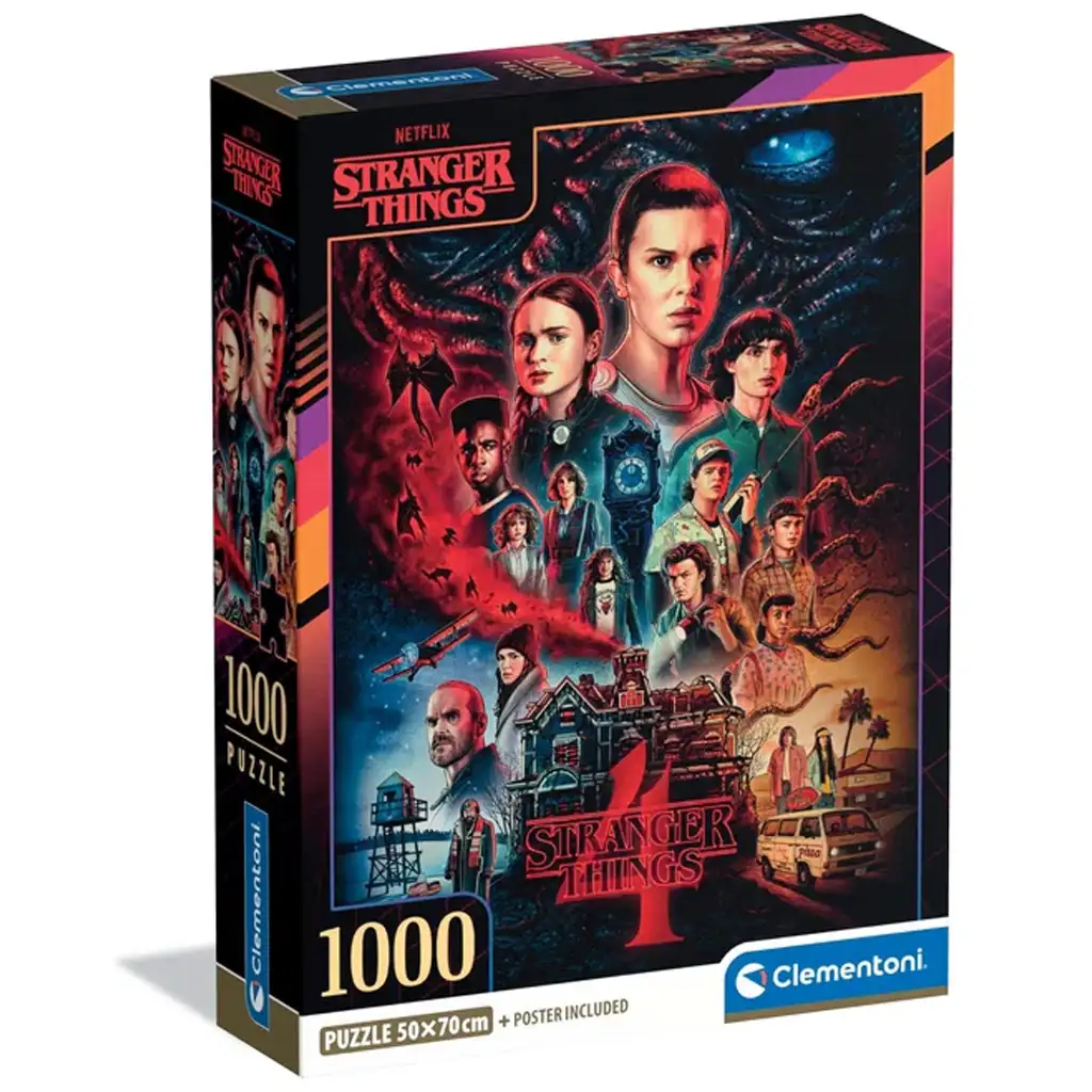 Stranger Things 4. évad 1000 db-os puzzle poszterrel - Clementoni kép 1