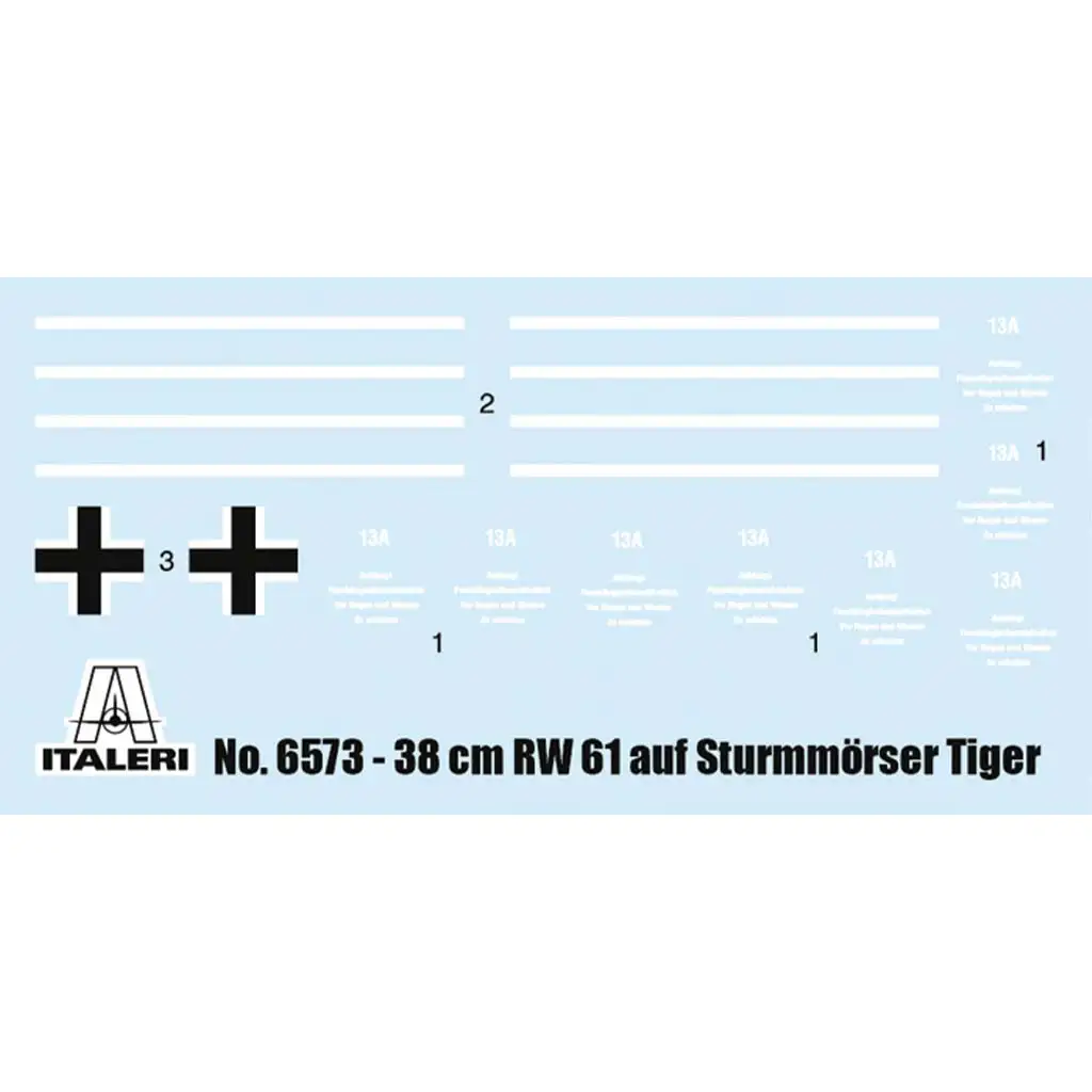 Italeri 1/35 38 cm RW 61 auf STURMMORSER TIGER tank makett kép 2