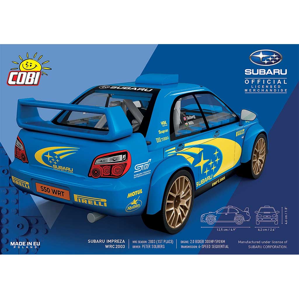 COBI: Subaru Impreza WRC 2003 autó építőjáték (24650) kép 2