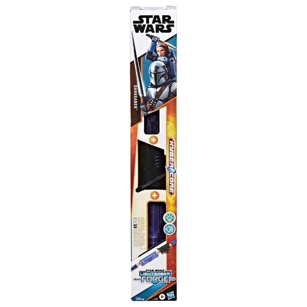 Star Wars Lightsaber Forge: The Mandalorian Darksaber nyitható elektronikus fénykard fénnyel és hanggal - Hasbro kép 1