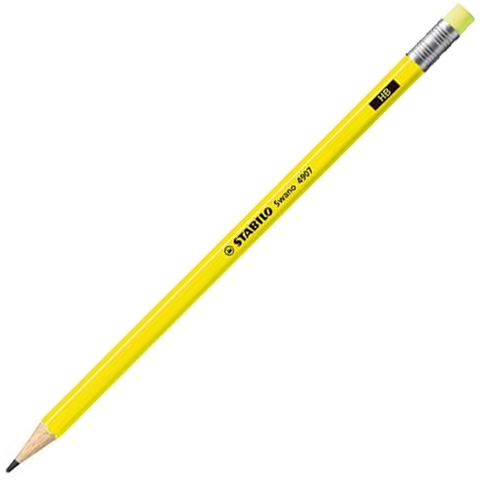 Stabilo: Swano neon sárga radíros grafit ceruza HB kép 1