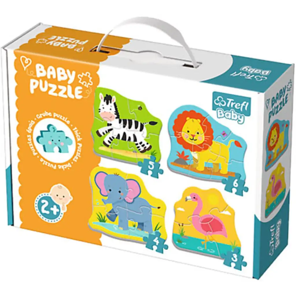 Szafari állatok bébi puzzle szett - Trefl kép 1