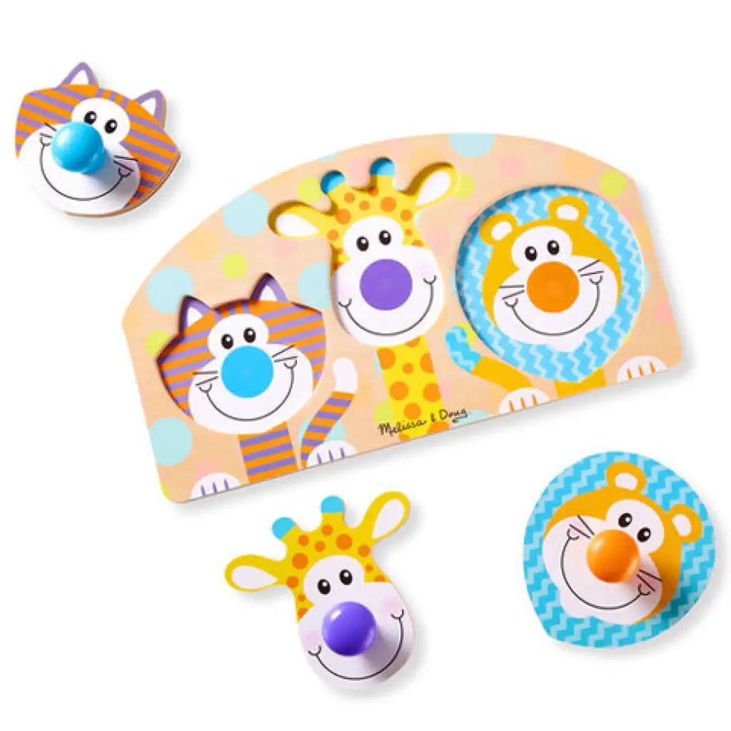 Szafari fa puzzle fogantyúval - Melissa & Doug kép 2
