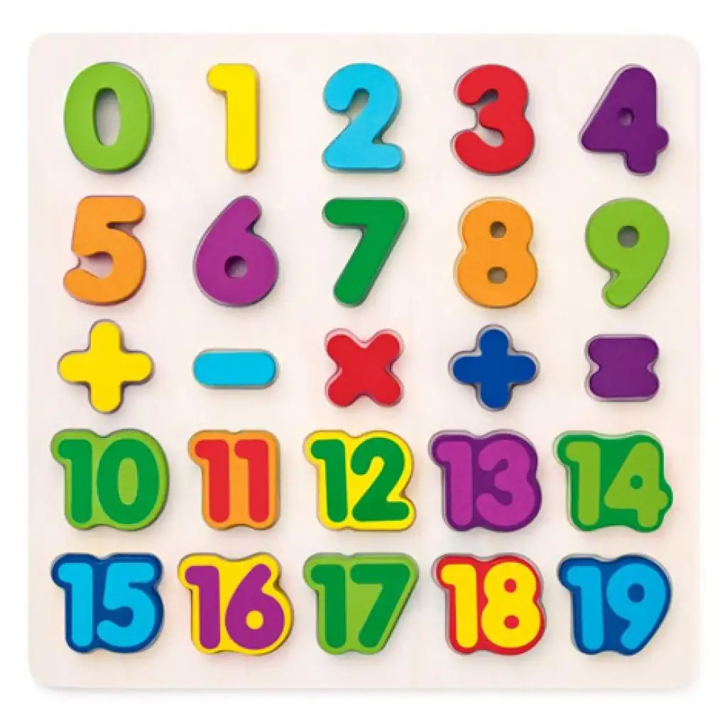 Számok fa formapuzzle 25db-os - Woodyland kép 1