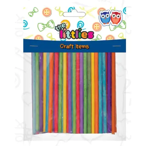 Színes fa pálcikák 4x10mm 100db-os szett kép 1