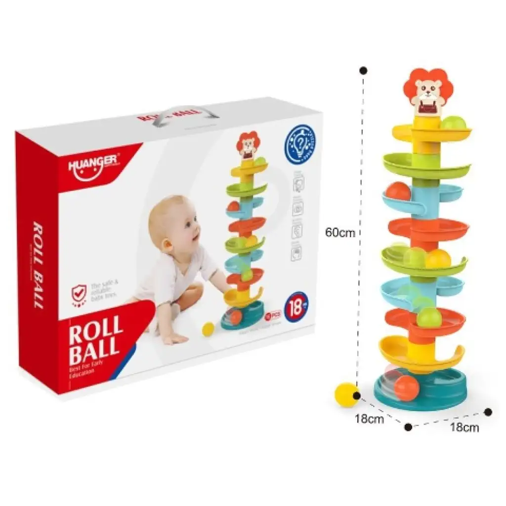 Színes bébi golyógurító torony kép 1