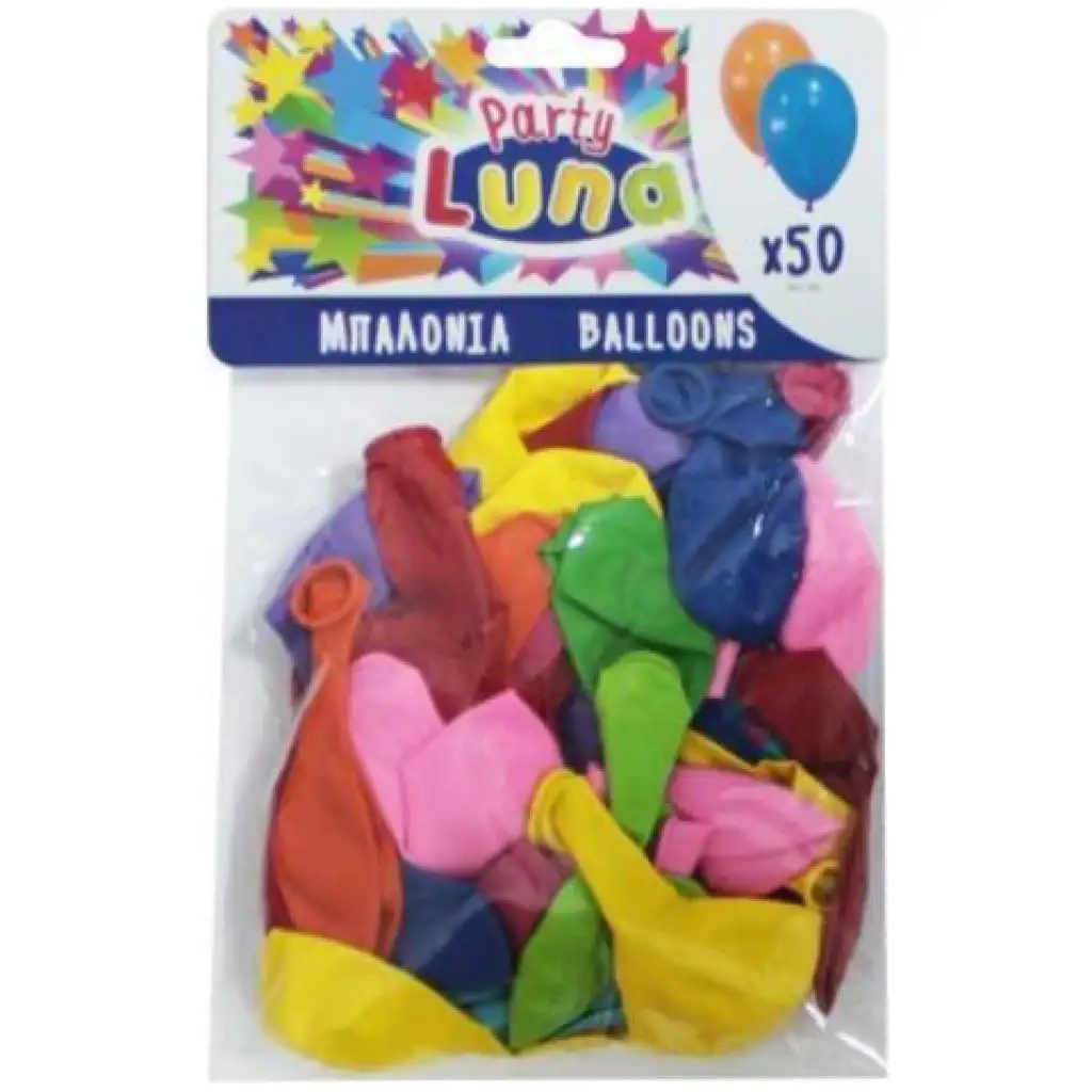 Színes party lufi 24cm-es 50db-os szett kép 1