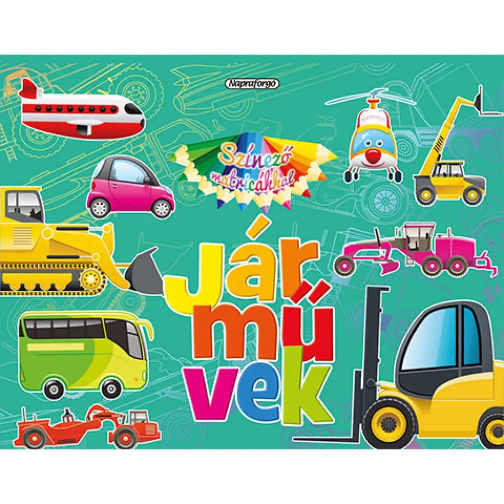 Színező matricákkal - Járművek matricásfüzet kép 1