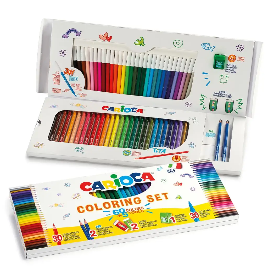 Színező szett 65db-os - Carioca kép 1