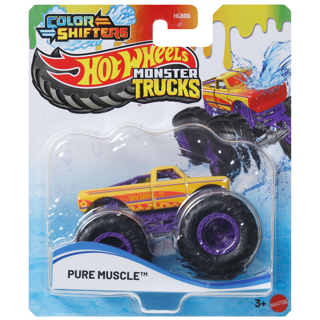 Hot Wheels Monster Truck: Pure Muscle színváltós kisautó 1/64 - Mattel kép 1