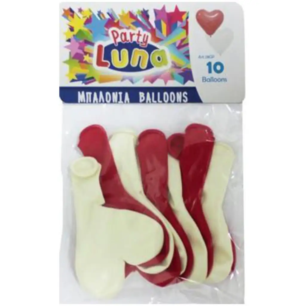 Szív alakú lufik 10db-os csomag kép 1