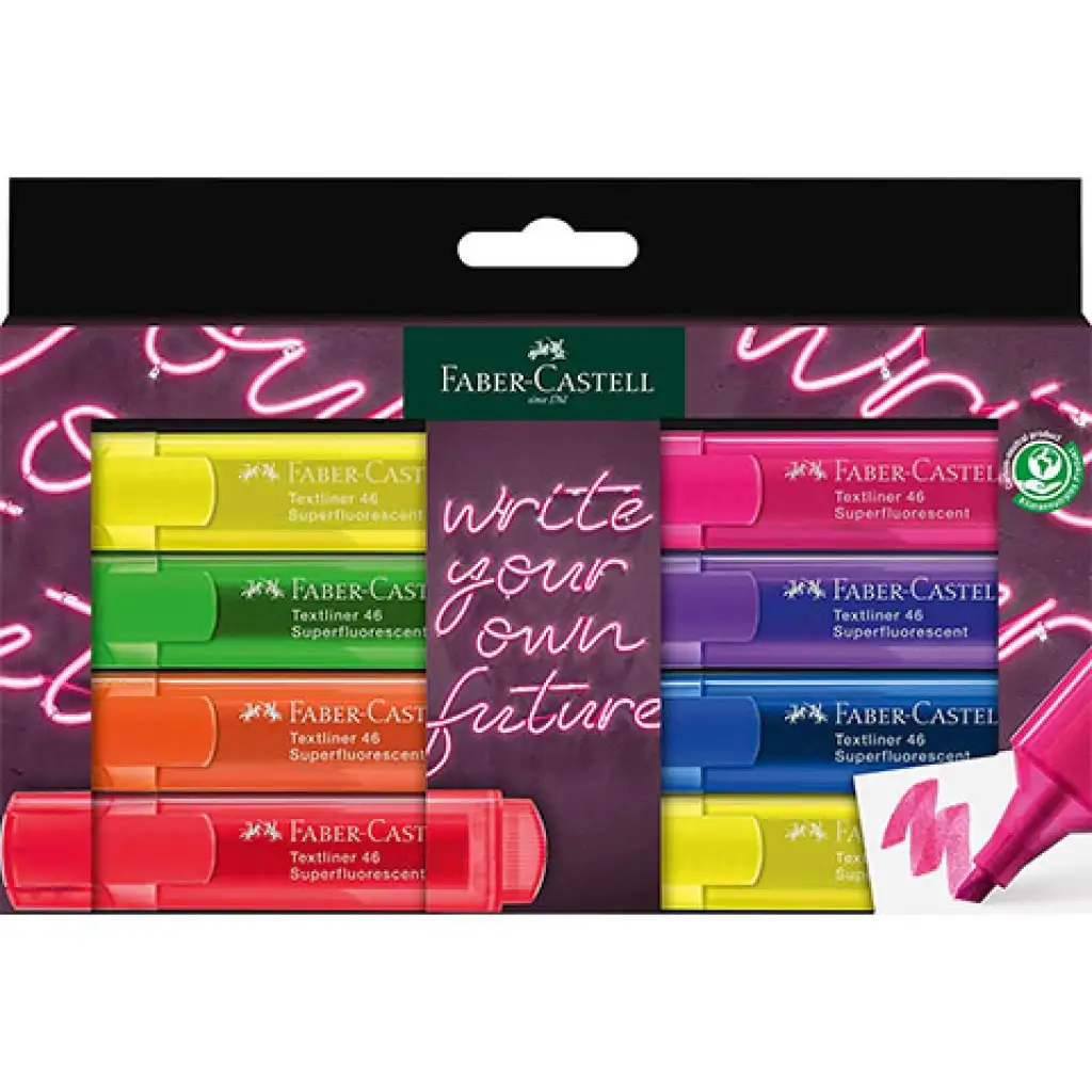 Faber-Castell: Szövegkiemelő 1546 8db-os készlet neon színekkel kép 1