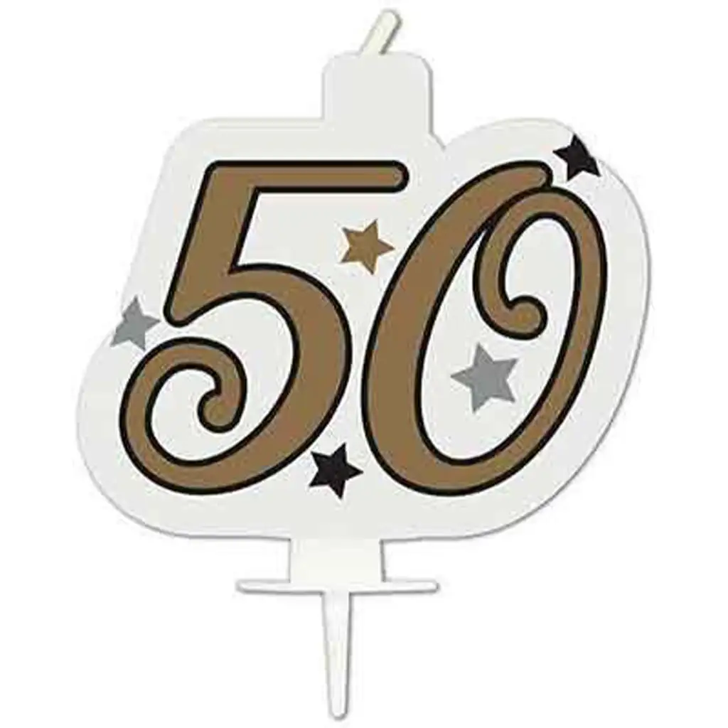 Szülinapi számgyertya - 50-es szám kép 1