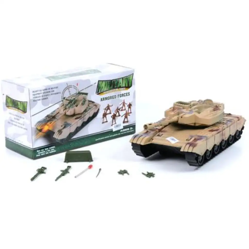 Tank játékszett kiegészítőkkel sivatagi színben kép 1