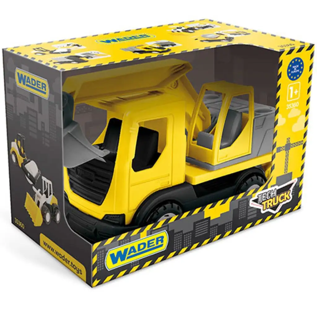 Tech Truck Markolós teherautó dobozban 27cm - Wader kép 1