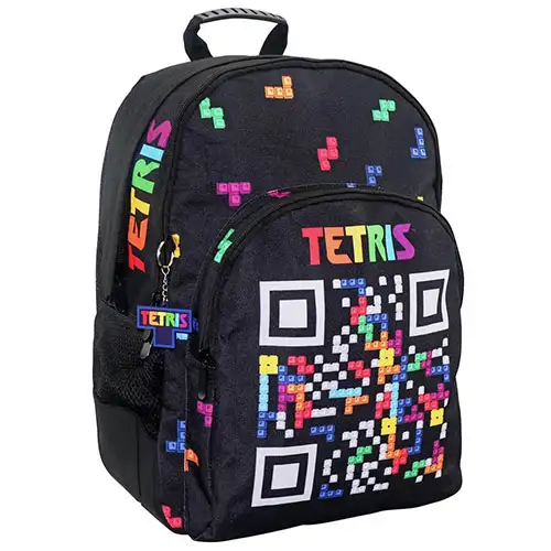 Tetris lekerekített iskolatáska, hátizsák 33x16x45cm kép 1