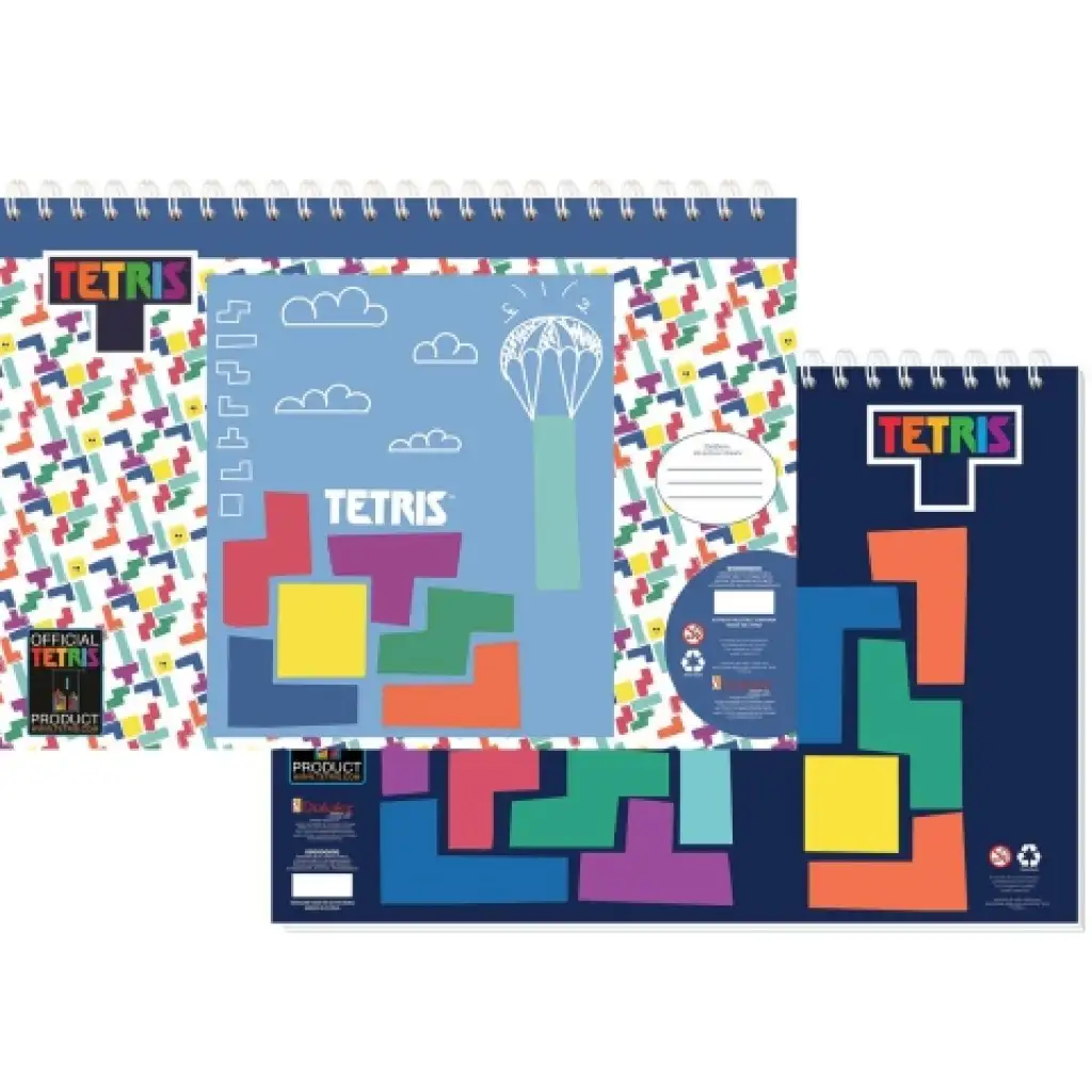 Tetris vázlatfüzet matricákkal és sablonnal kép 1