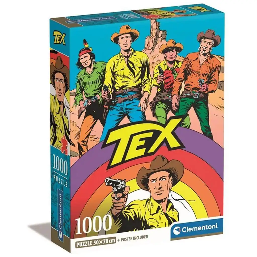 Tex képregényes HQC 1000 db-os puzzle poszterrel - Clementoni kép 1