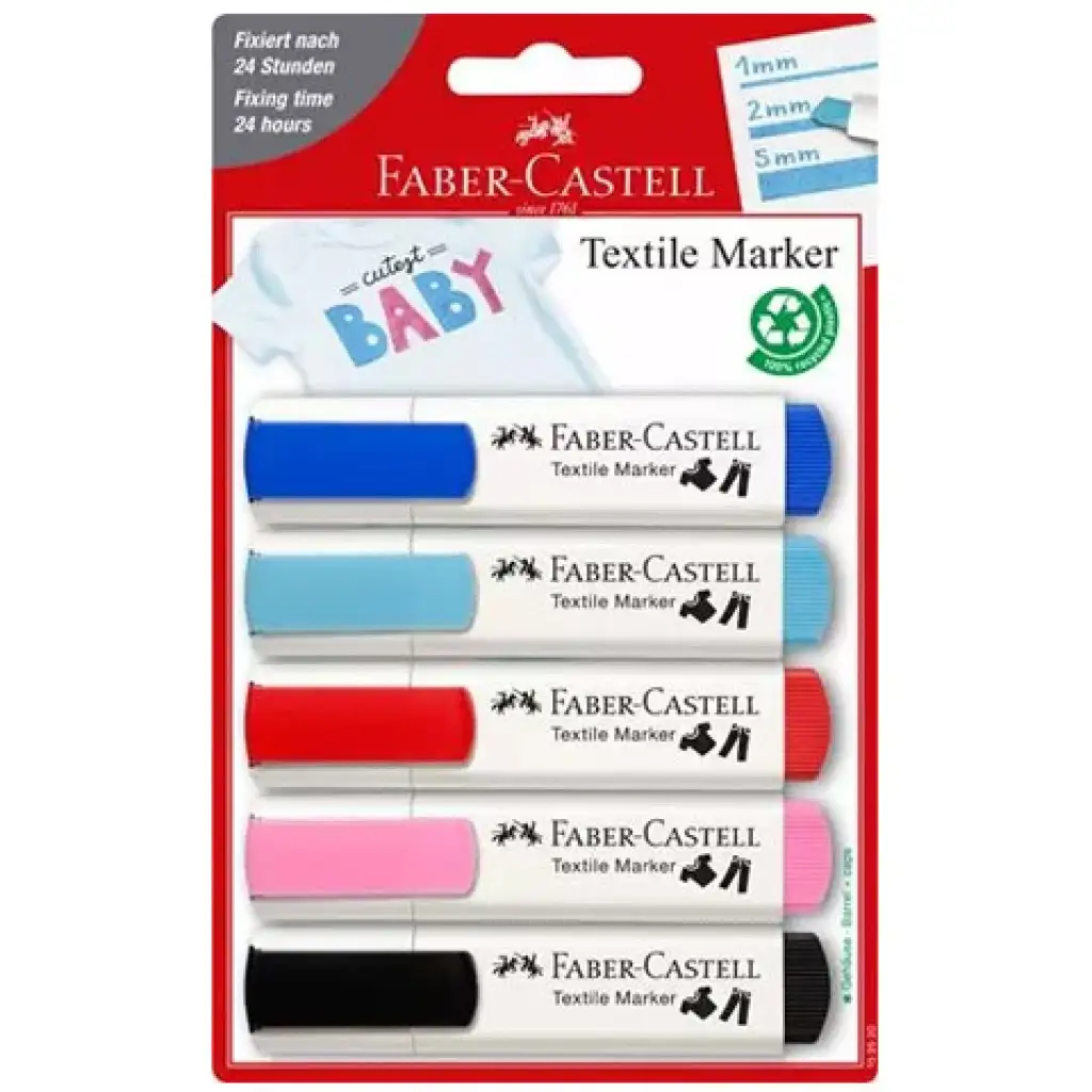 Faber-Castell: Pasztell színű textilfilc szett 5db-os kép 1