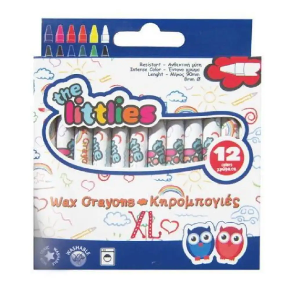 The Littlies: XL 12db-os színes zsírkréta szett kép 1