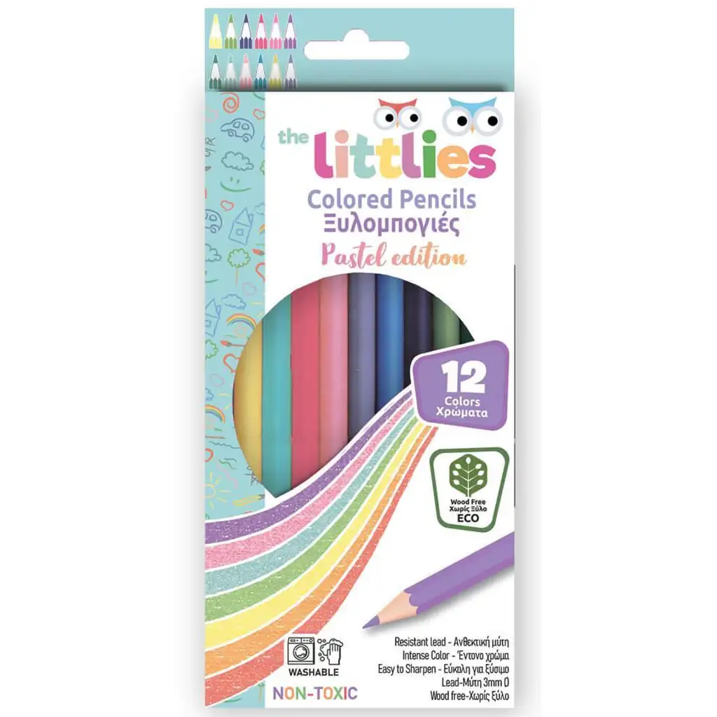 The Littlies: Famentes pasztell 12db-os színes ceruza szett kép 1
