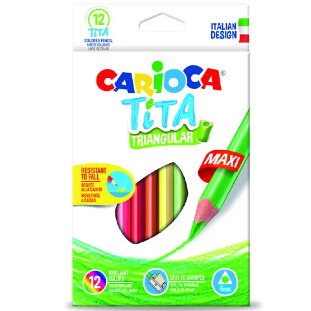 Carioca: Tita maxi háromszög színes ceruza 12db-os kép 1
