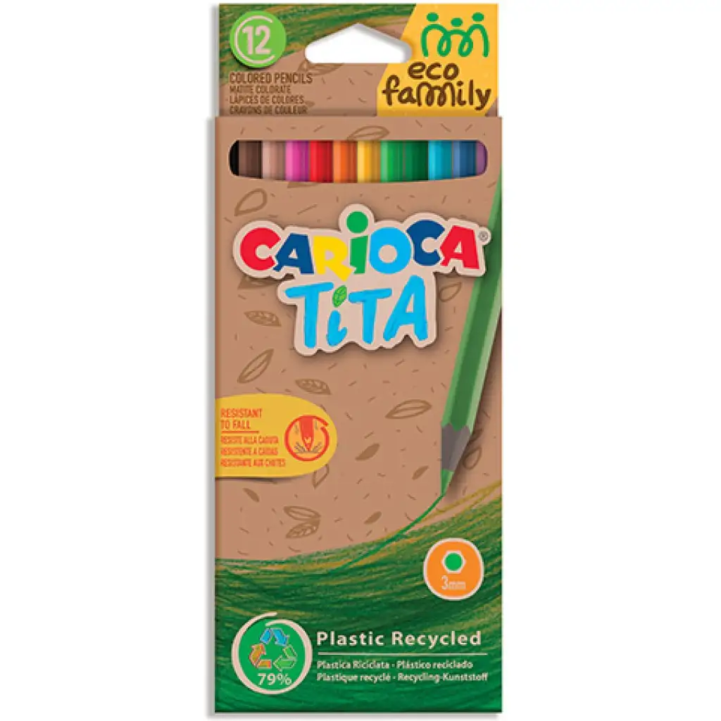 Tita Eco Family színes ceruza 12db-os szett - Carioca kép 1