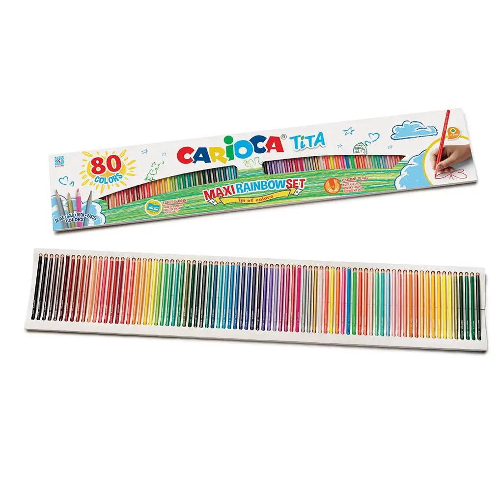 Tita Maxi Rainbow 80db-os színes ceruza szett - Carioca kép 2