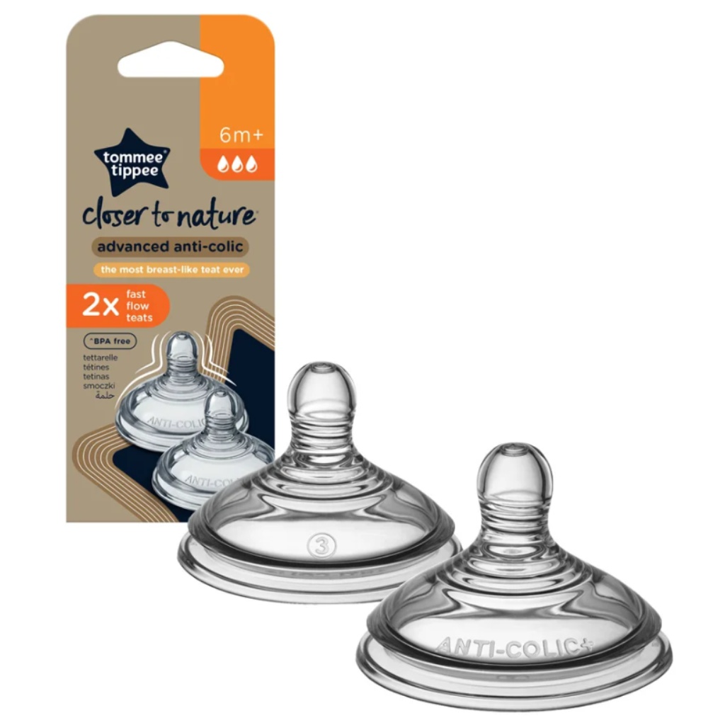 Tommee Tippee: Advanced Anti-Colic gyors folyású etetőcumi (6 hó+)  2 db kép 1