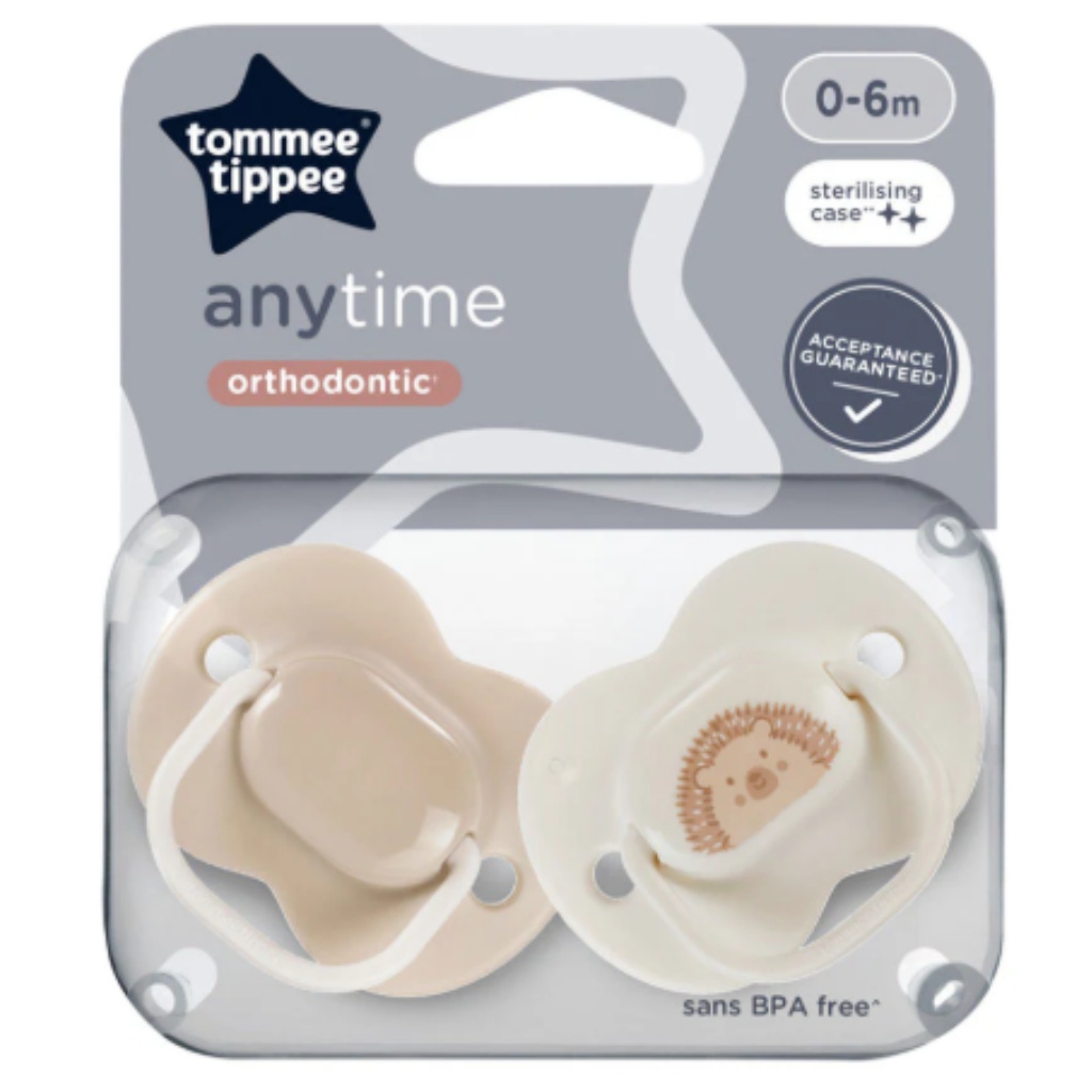 Tommee Tippee: Anytime 2 db-os ortodontikus cumi szett több változatban (0–6 hó) kép 1