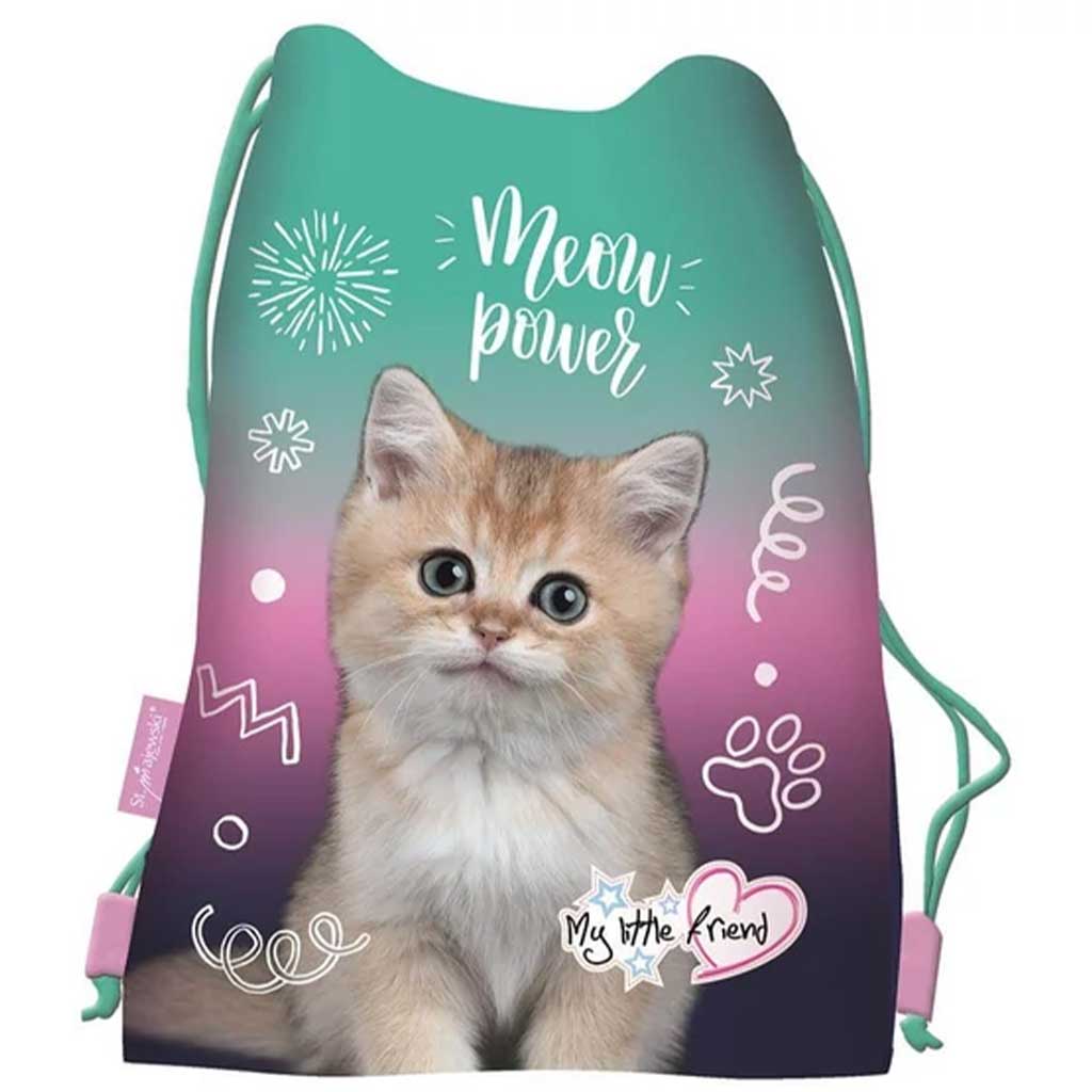 MLF Kitty Party cicás tornazsák, sportzsák 34x43cm kép 1