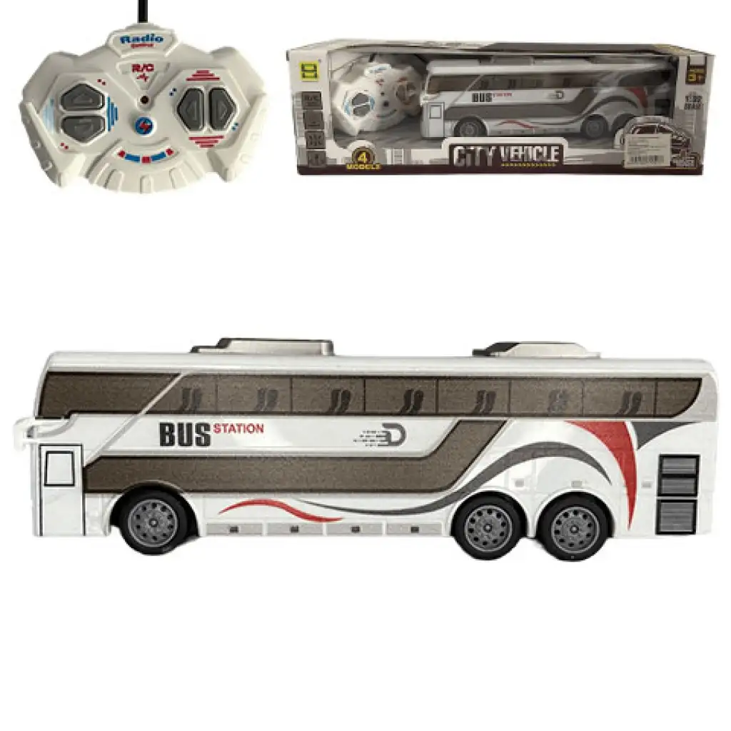 RC Távirányítós City Busz fénnyel 27MHz 1/32-es méretarány 25cm kép 1