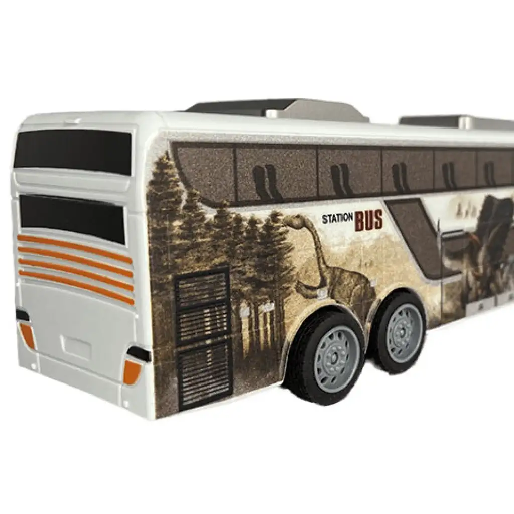 RC Távirányítós Jurassic City Busz fénnyel 27MHz 1/32-es méretarány 25cm kép 3